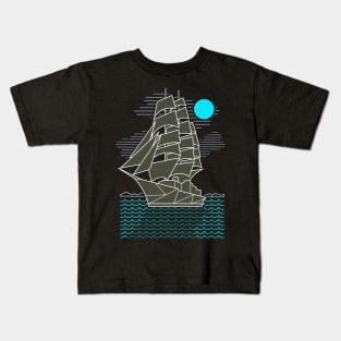 Vector Ghost Ship Kids T-Shirt